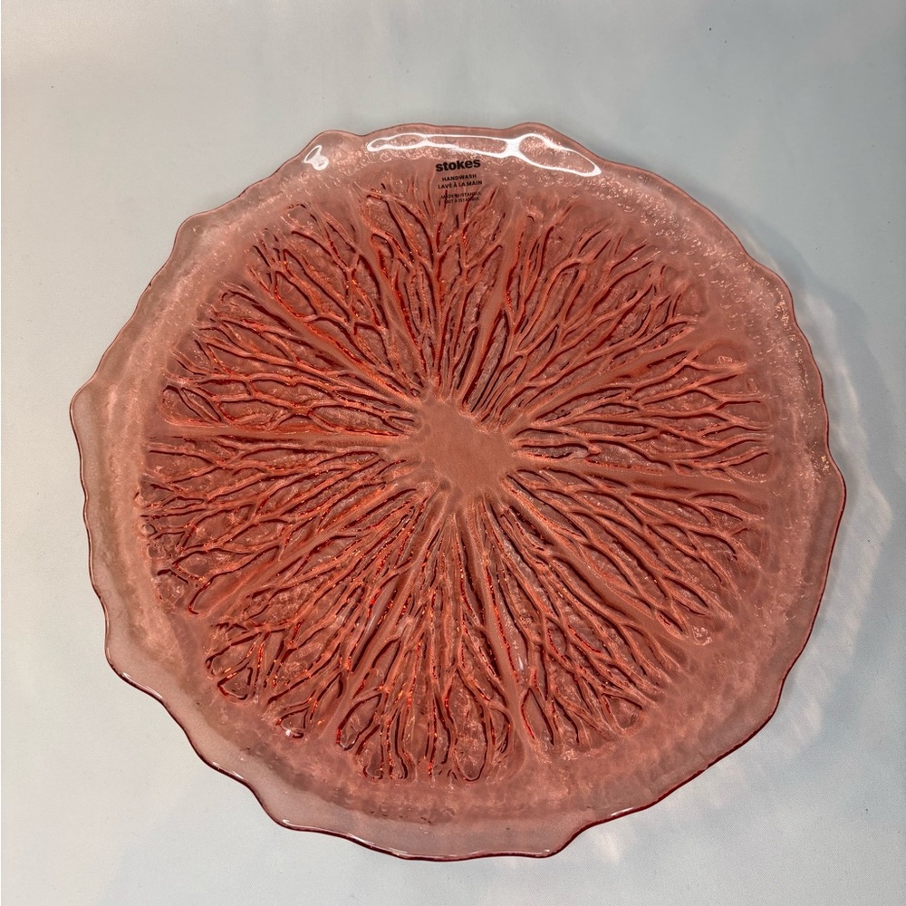Orange Glass Decorative Plate